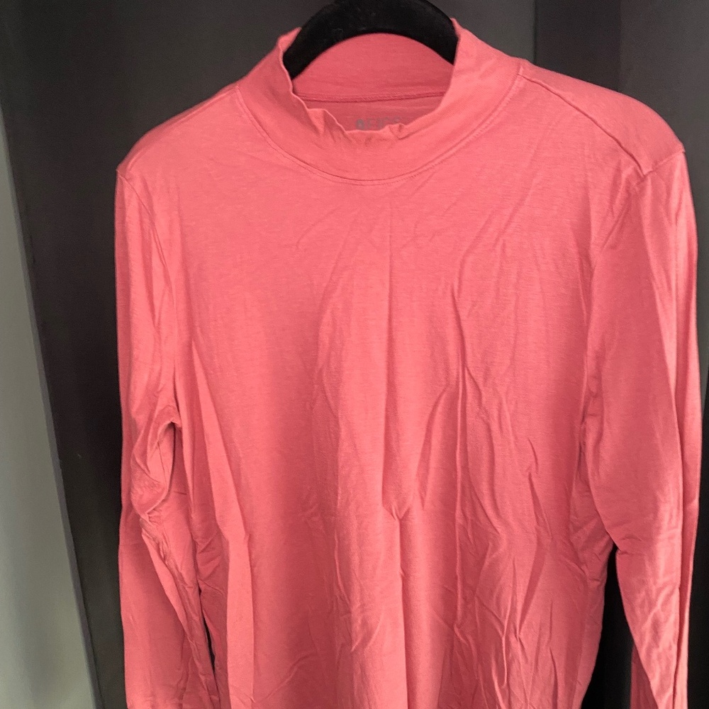 Figs Long Sleeve Underscrub.  Breast Cancer Awareness color.